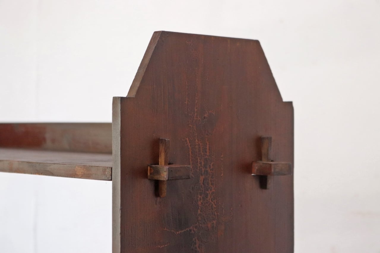 レトロ 小振り 楔本棚 くさび ブックシェルフ オープンシェルフ 飾り棚