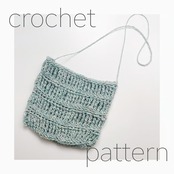 [Pattern] 三巻長編みのゆるポシェット