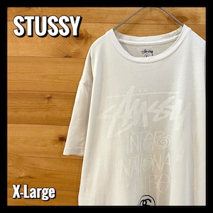 【STUSSY】プリント Tシャツ ロゴ XL ビッグサイズ ステューシー US古着 アメリカ古着