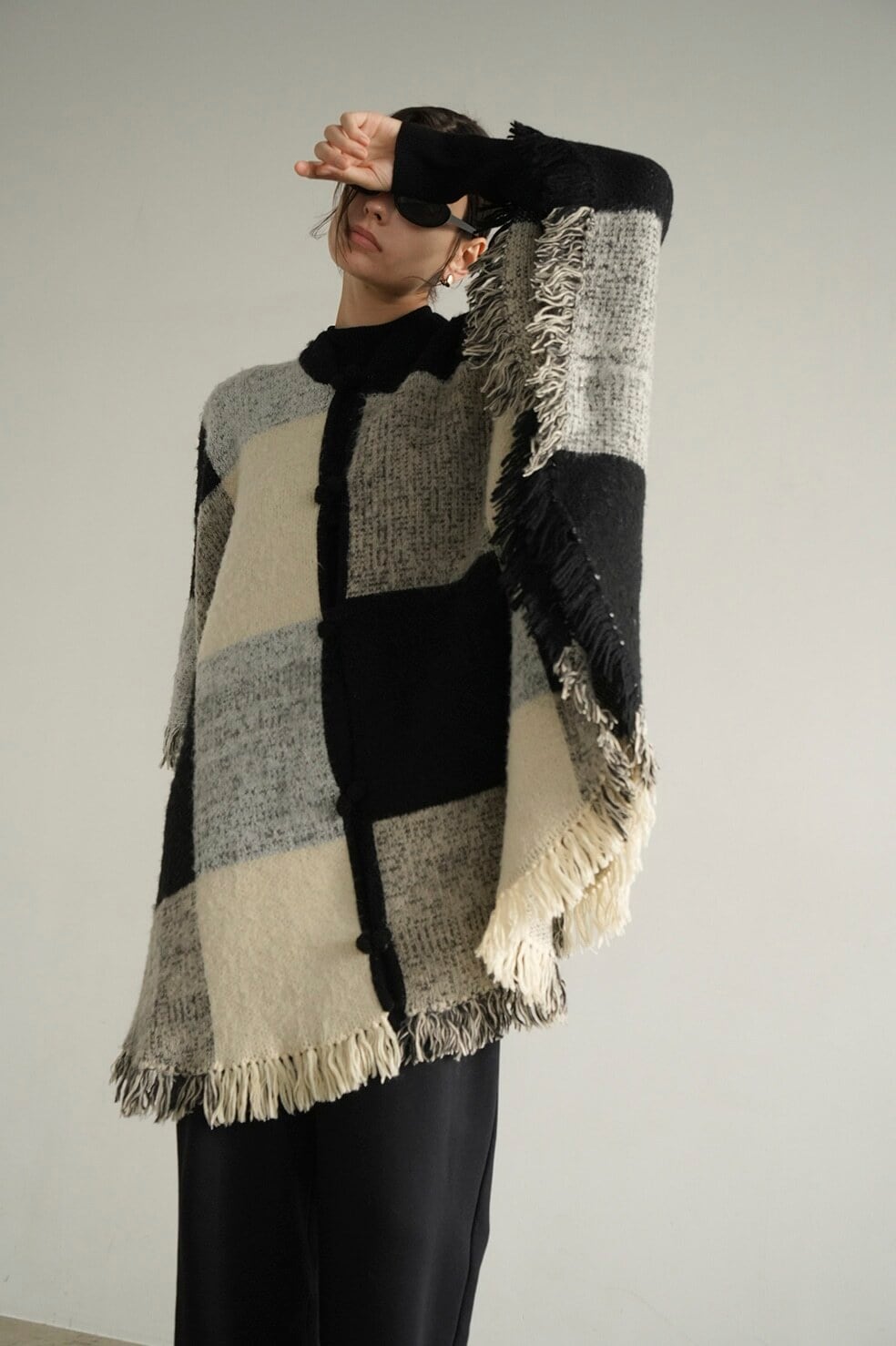 CLANE クラネ 新品未使用 タグ付きWIDE CHECK PONCHO