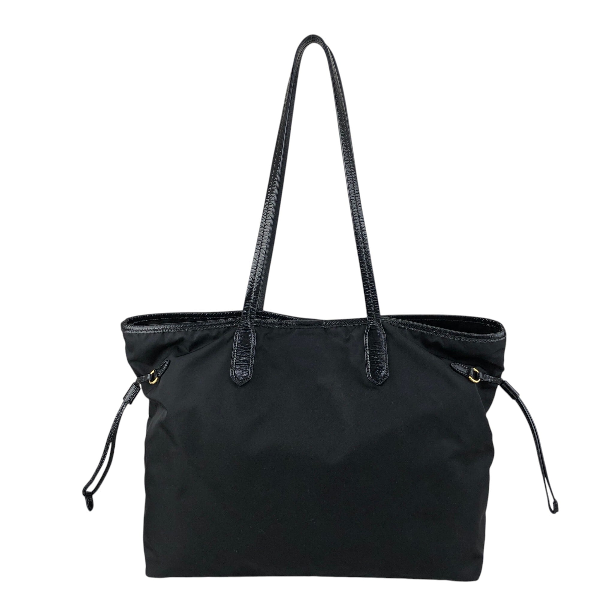 PRADA プラダ トートバッグ ブラック ロゴ ナイロン vintage