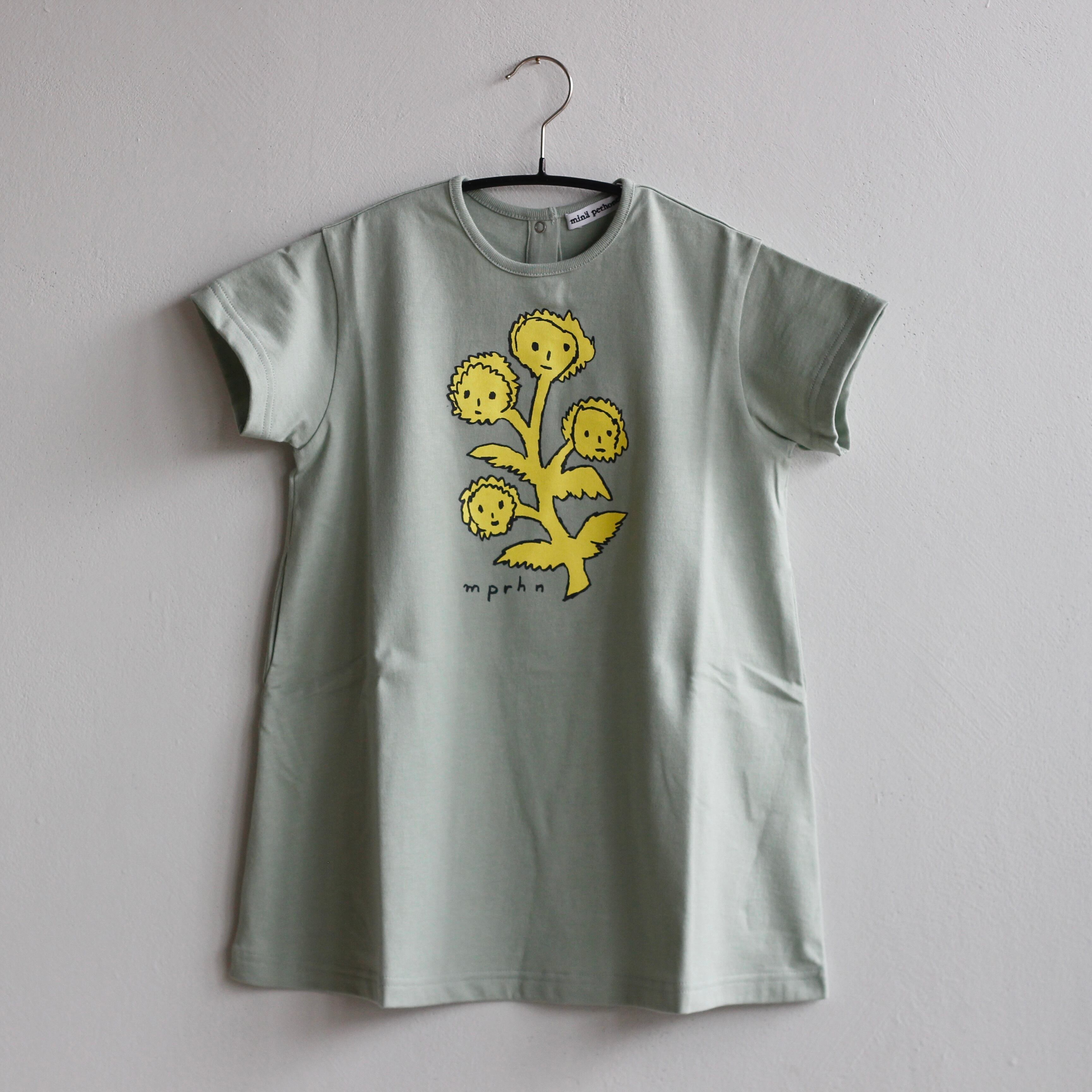mina perhonen 2022SS》totem flower ワンピース ⁄ light green ミナ 