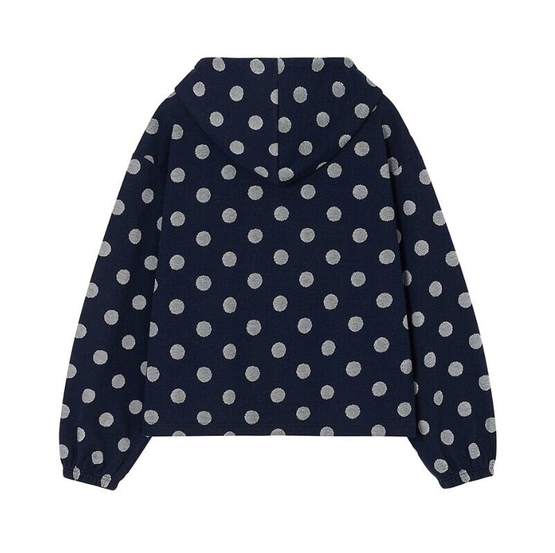 ☆IVE レイ 着用！！【Funfromfun】FRILL HEART HOODIE, DOT NAVY | もごつ