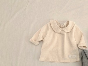 【valu bebe】丸襟カットソー クリーム 70〜110cm