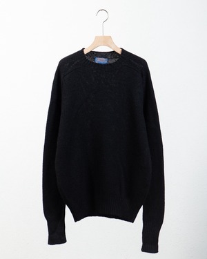 vintage "PENDLETON" all wool knitted sweater / Made In USA / COLOR:BLACK