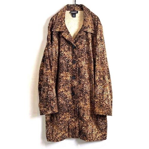 BRIGGS Vintage Peach Skin Leopard Shirt Coat [1990s-] Vintage Peach Skin Leopard Shirt Coat