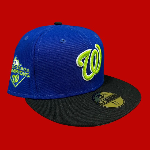 Washington Nationals 2019 World Series Champions New Era 59Fifty Fitted / Blue,Black (Mint Blue Brim)