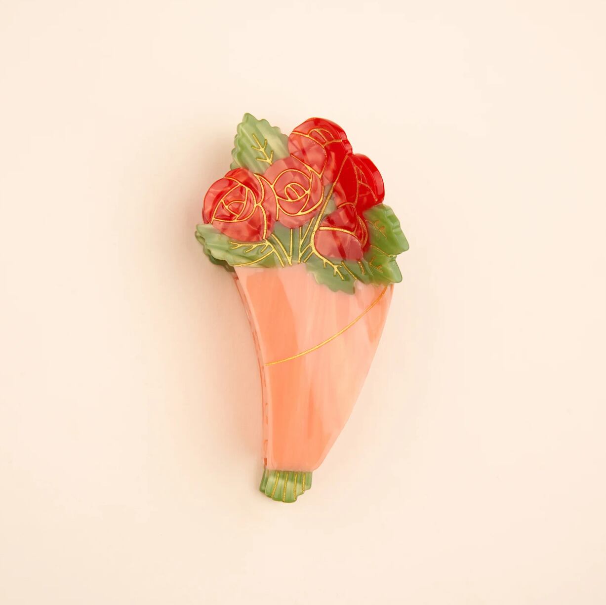 【Coucou Suzette Valentine collection -Roses bouquet hair claw-】