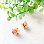 【手作りキット】アナベル花のブーケピアス•イヤリング（花色ナチュラル&ホワイト）