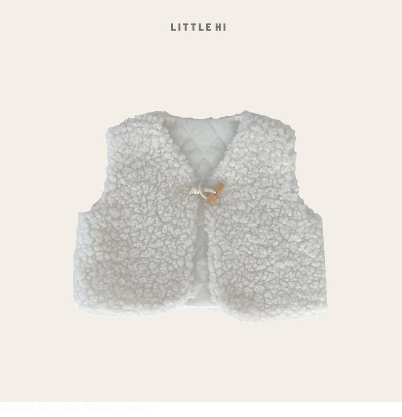 〖取寄〗韓国子供服 / 26winter / Little Hi / ビッグボアベスト / キッズ *XS~XL*