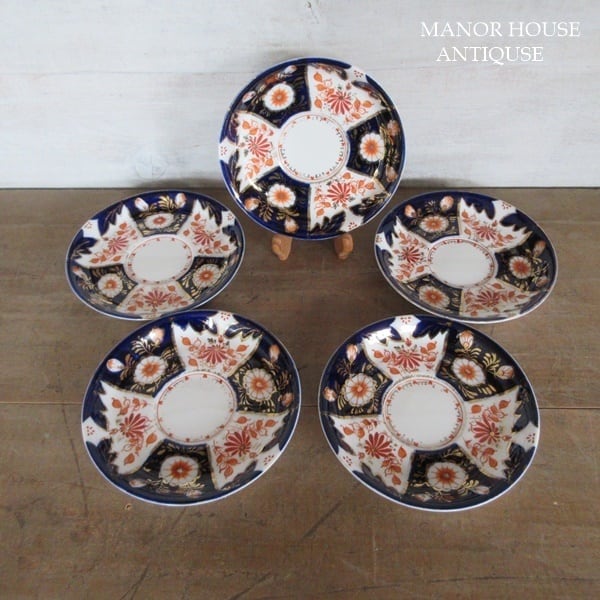 奈良　赤膚山　赤膚焼　花模様　陶器皿 5枚セット 奈良 赤膚山 赤膚焼 花模様 陶器皿 5枚セット