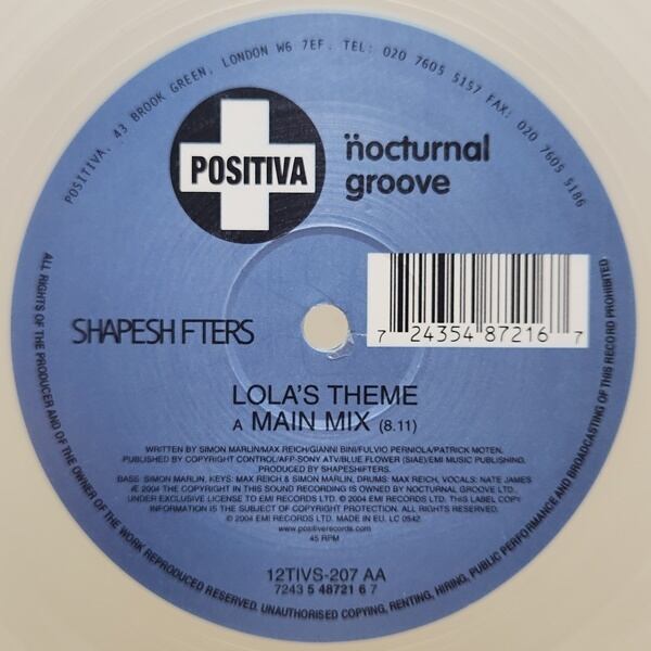 Shapeshifters / Lola's Theme [12TIVS-207, 7243 5 48721 6 7] - 画像4