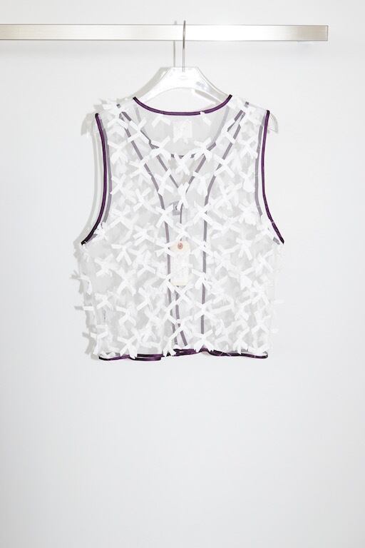 jonnlynx - ribbon tulle gilet | PAY ID