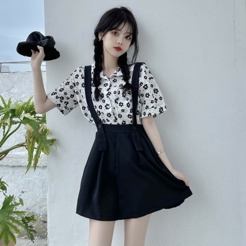 サマースタイルスカート 半袖スリーブシャツ ショート ハーフスリーブ 大人ガーリー スウィート キュート カジュアル 夏物 1号婦人95889452027