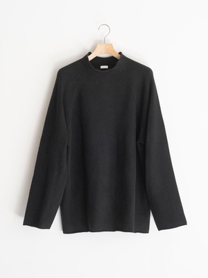 SEEALL　HIGH NECK SWEATER　BLACK　SAU61 KJ682Y