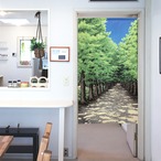 【受注生産】 のれん  木漏れ日の並木道  幅85ｘ丈150cm
