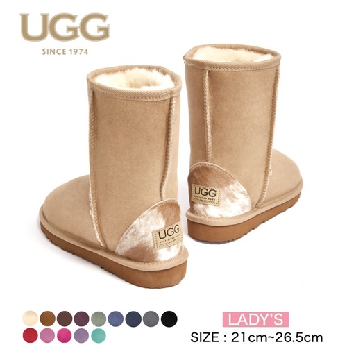 [UGG 1974] クラシック ミドル カーフ ムートンブーツ