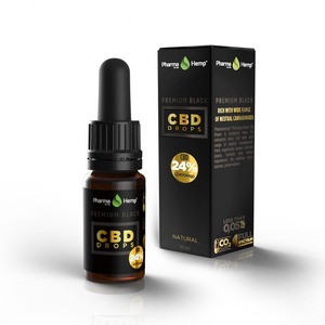 PharmaHemp 24％CBD OIL DROP PREMIUM BLACK 10ml / プレミアムブラック CBD オイル