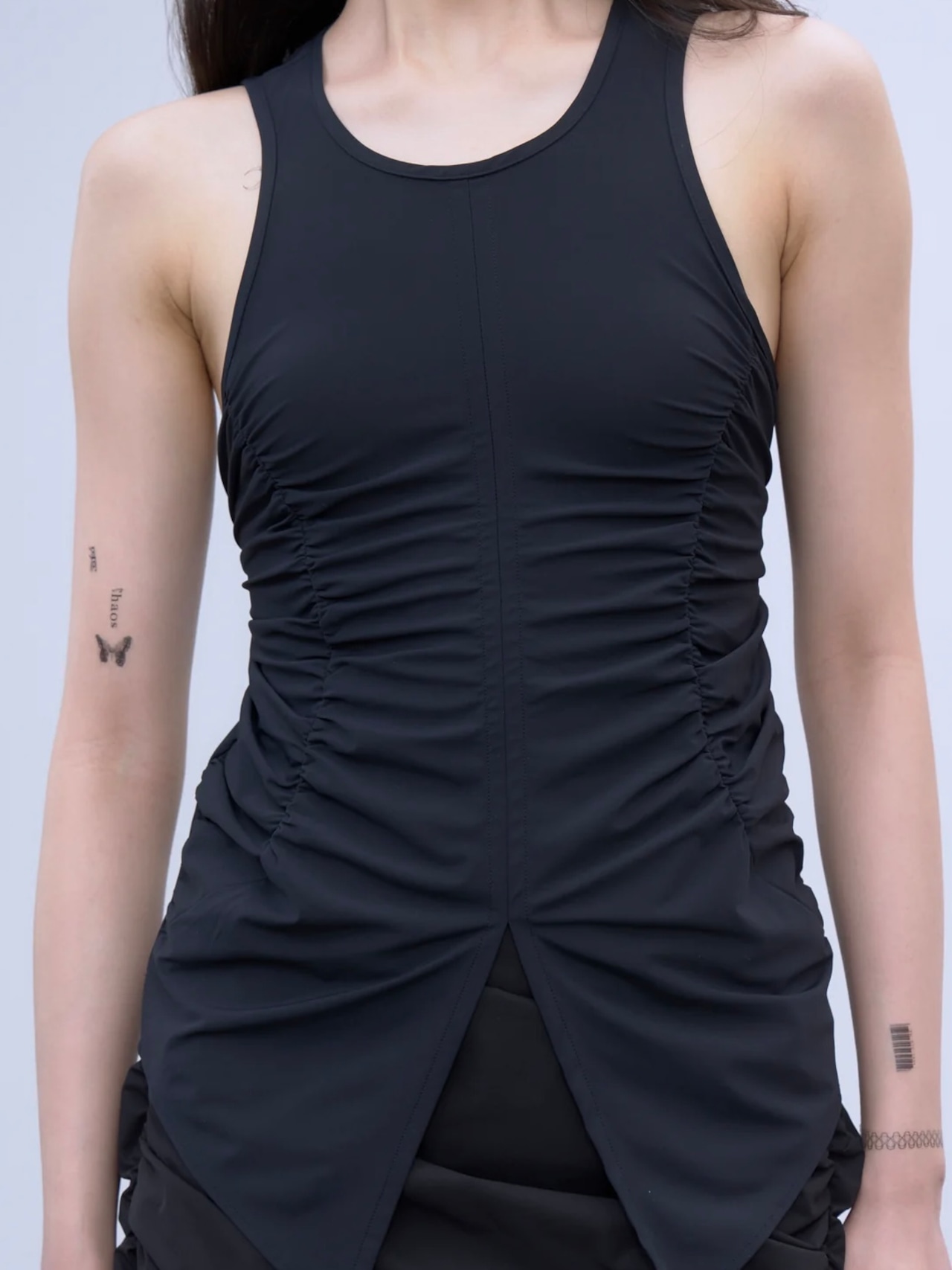 THINGS THAT MATTER シングスザットマター /タンクトップ / BACK CUTOUT GATHERED TANK - 5