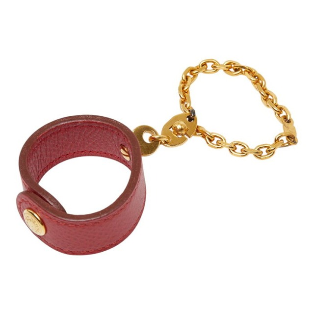 エルメス ノマド グローブホルダー レッド レザー レディース HERMES 【中古】