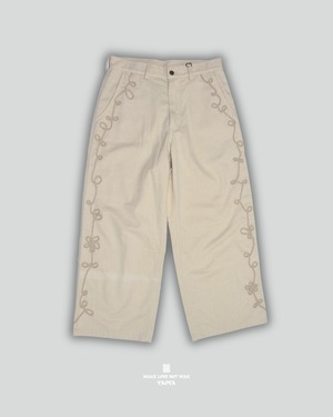 13 NATURAL-COLORED FLORAL PANTS