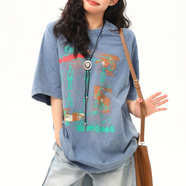 neo art wash short-sleeve tee　ネオアートウォッシュ半袖ティー　J1965