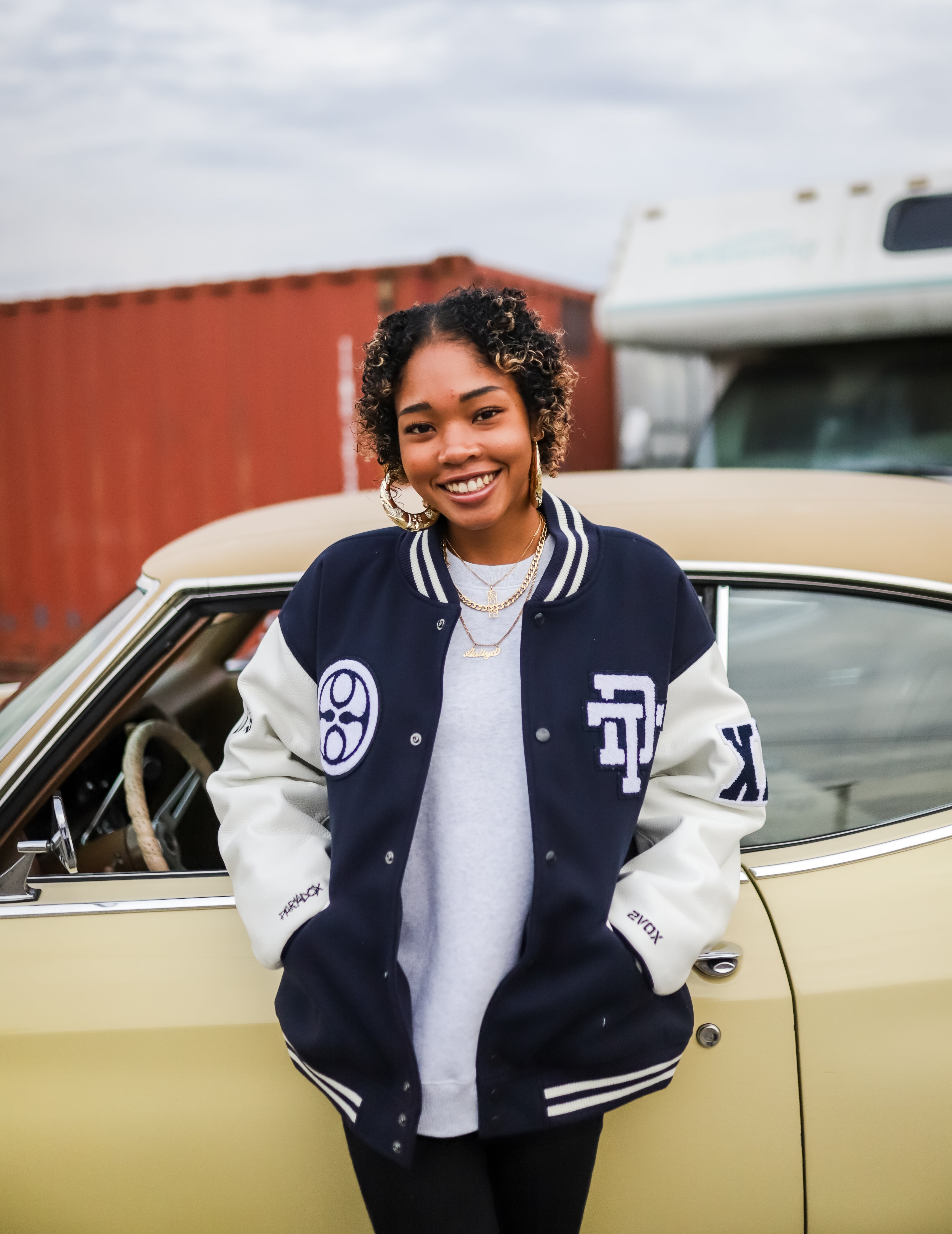 ジャケット・アウター gnuM Def Tech 20th Anniv. Letterman Jacket（ NAVY × WHITE） | DEF