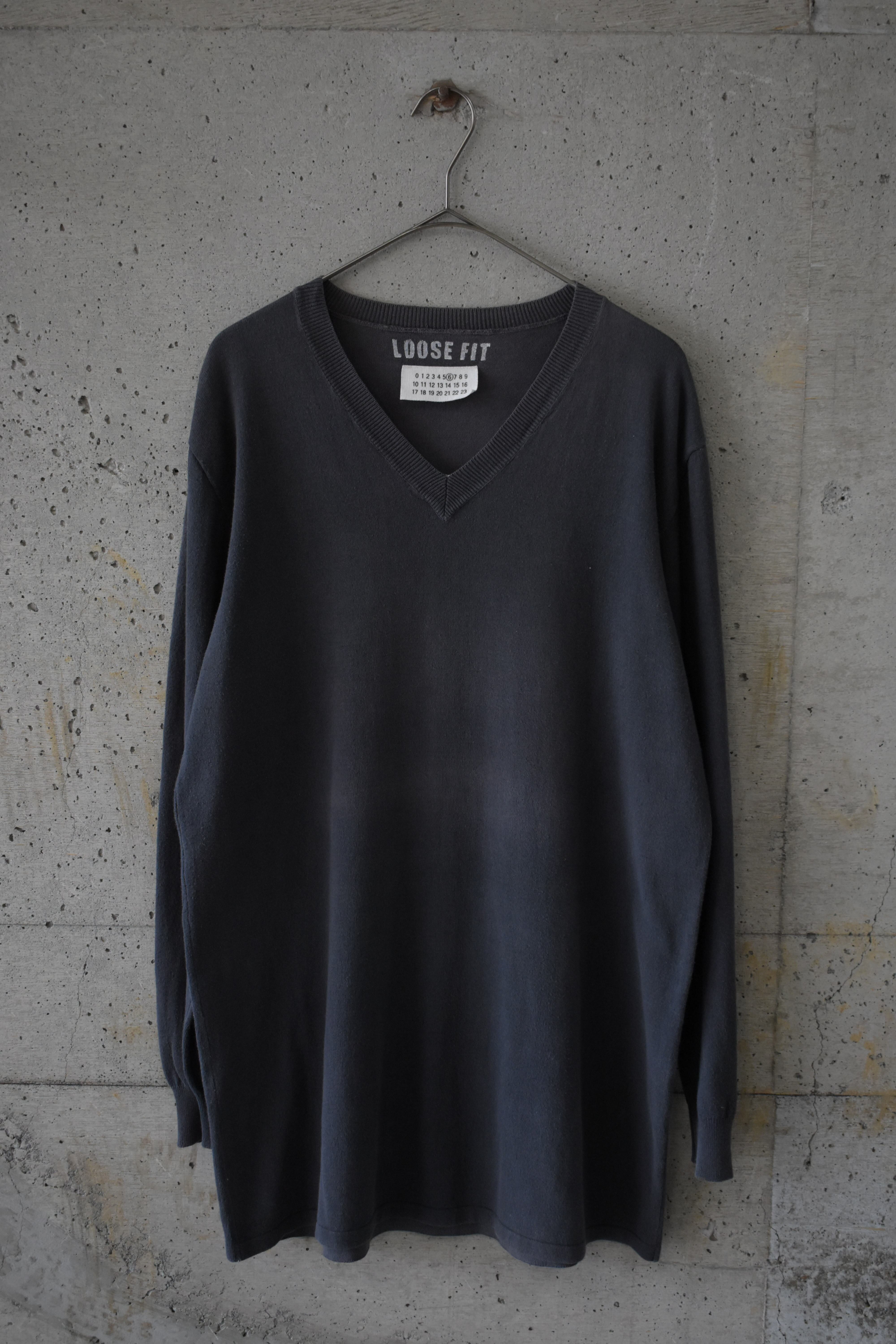 Lightweight charcoal gray knit top