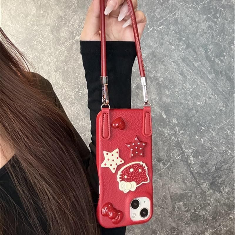 hellokitty ハローキティ iphoneケース レッド スマホケース iPhone 16