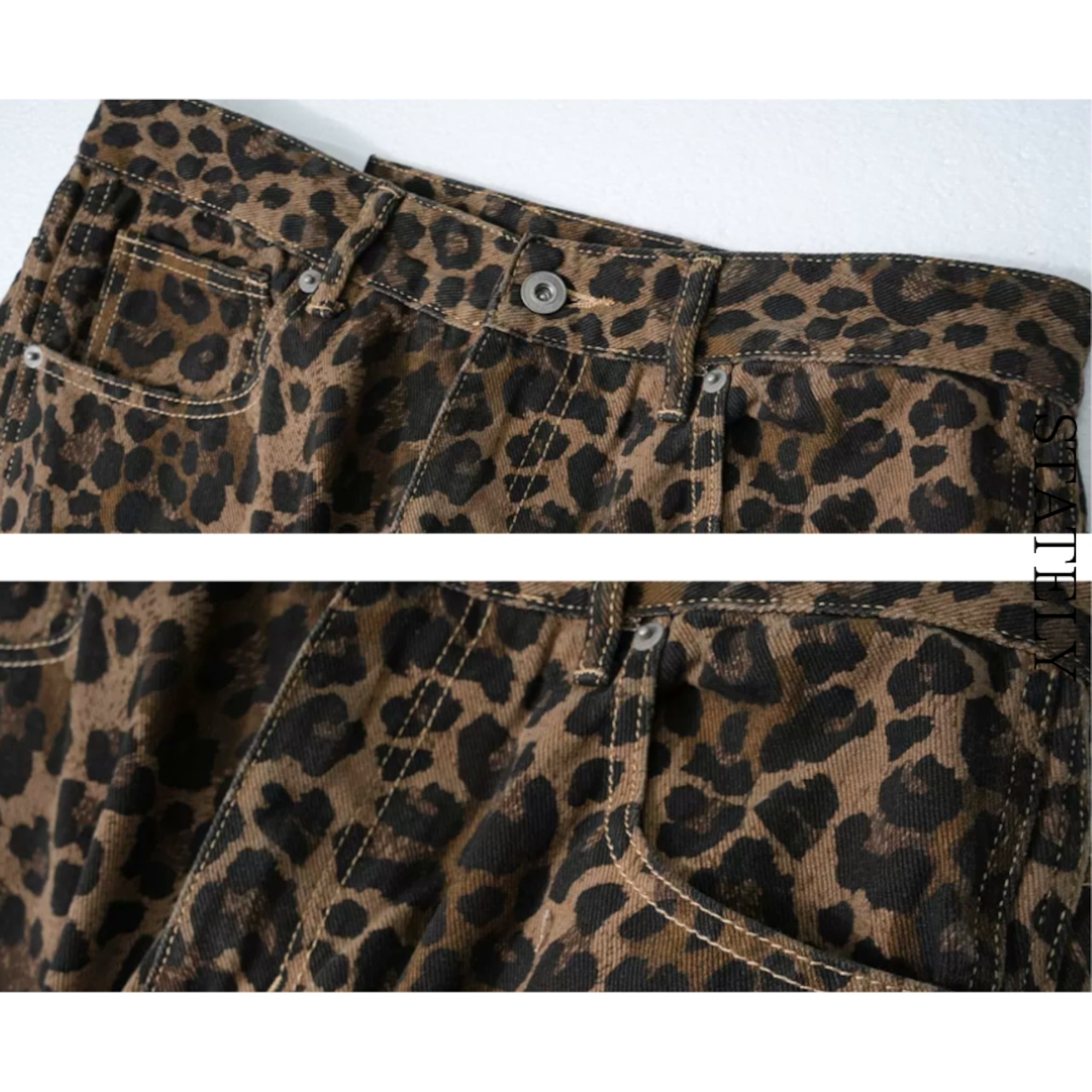 Leopard Wide デニムパンツ_B194・画像8