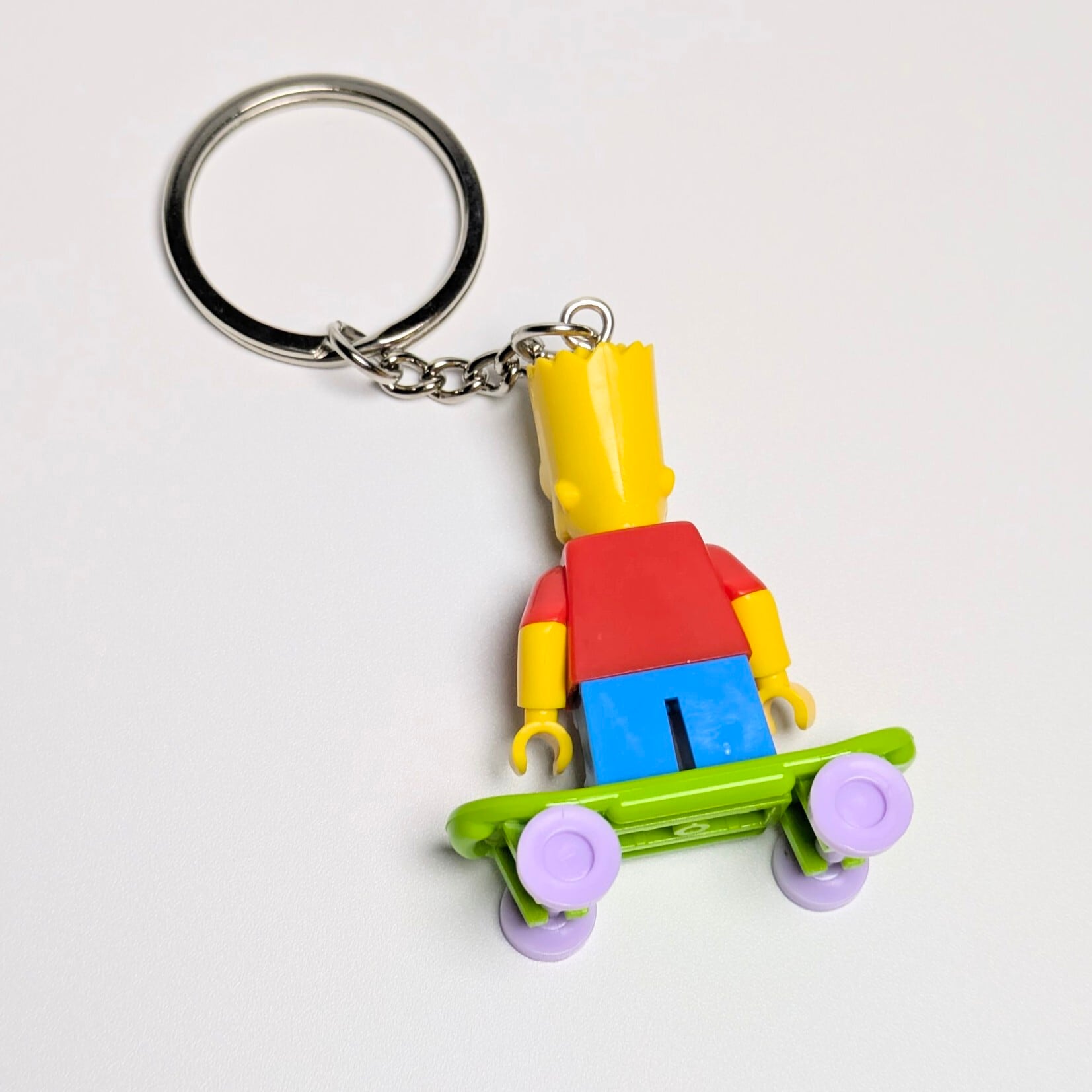 【ブロックフィギュアキーホルダー】 The Simpsons(ザ シンプソンズ)バート・シンプソン with SKATE! / スケボー 〚アメリカン雑貨 アメトイ〛