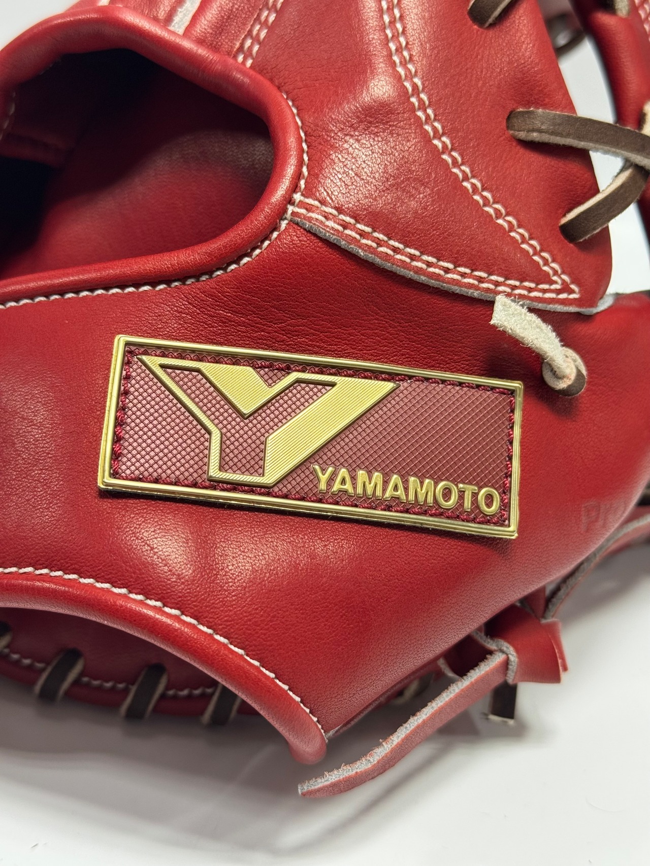 YGSー山本グラブスタジオ 硬式グローブ 湯もみ型付け済み I6型 ボルドーブラウン×ブラウン Hウェブ・画像8