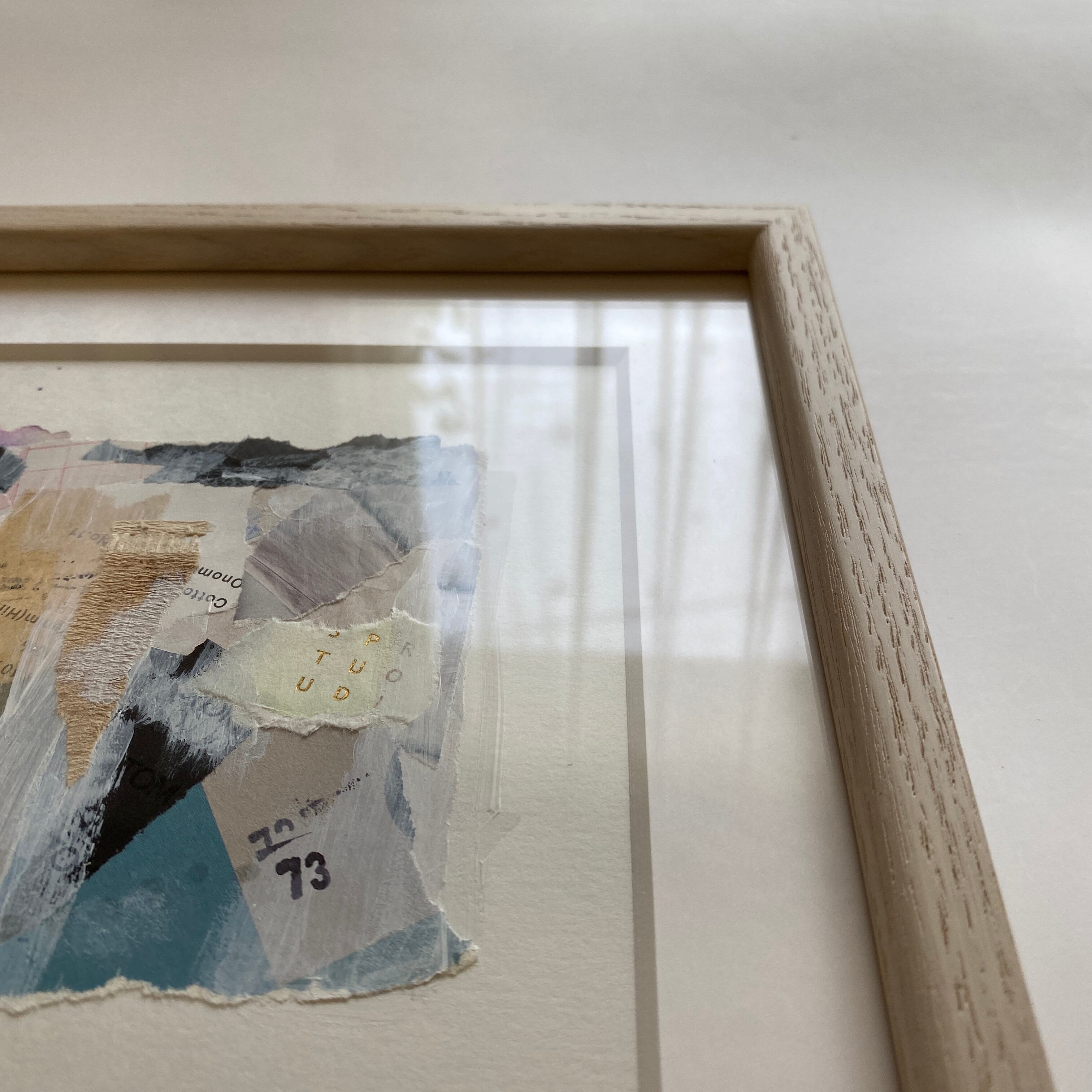 絵画　アート　ART アクリル　コラージュ　ミクストメディア　インテリア ミクストメディアコラージュ #007 | studio sprout