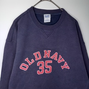 OLD NAVY　クルーネック　スウェット　トレーナー　カレッジプリント　S