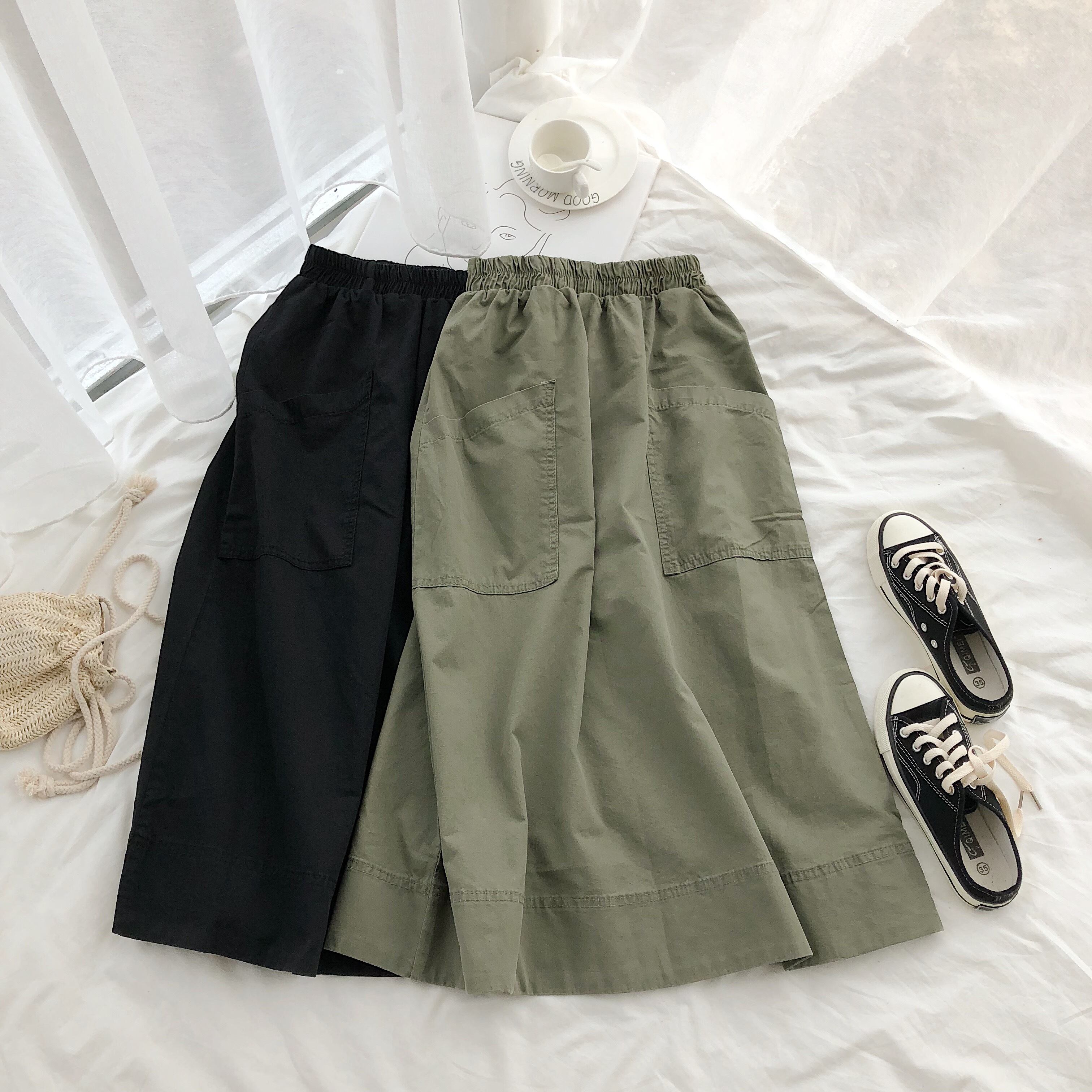 スタイルAラインスカート サマー薄手ハイウェスト 夏物 クレセントシティ12345413622