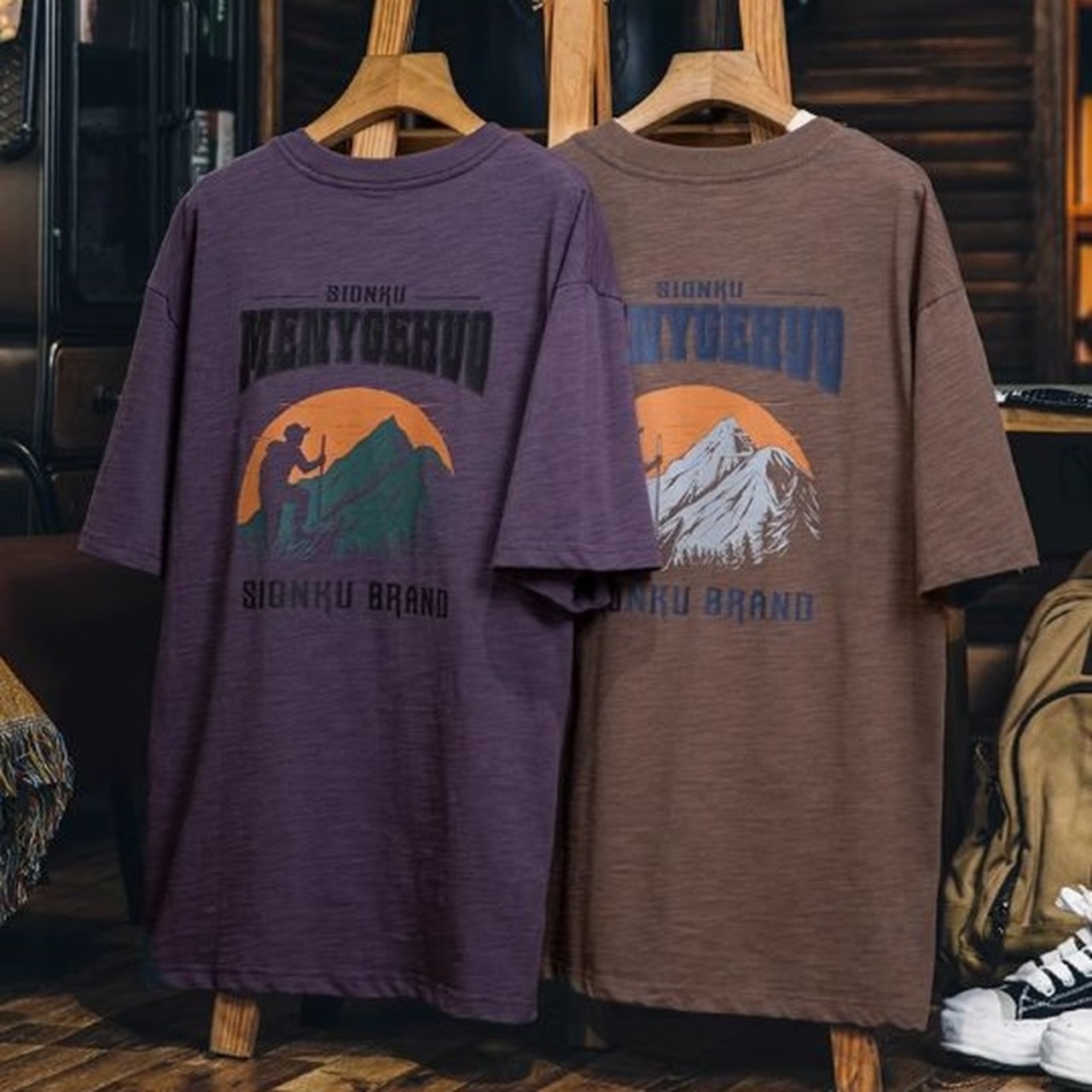 Graphic Print Box Silhouette Regular T-Shirt ◇2color H0218