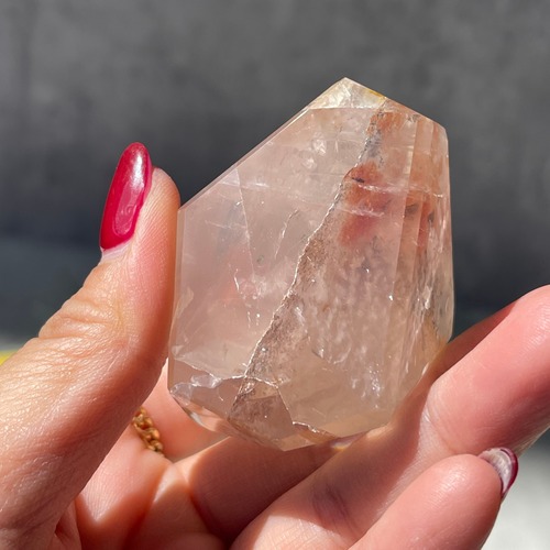 ブラジル・バイーア州産【ゴールデンヒーラー＆ローズクォーツ】フリーフォーム ⑩ 鉱物 天然石 パワーストーン