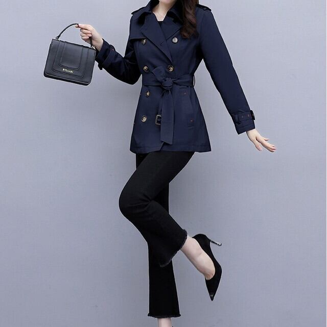 大きいサイズのレディース 春新作レディース 3色 トレンチコート レディース トレンチコート 大きいサイズ レディース スプリングコート ミドル丈コート ハーフコート レディース ダブルブレストコート 裏地あり コート レディース 通勤 コート大きいサイズレディース