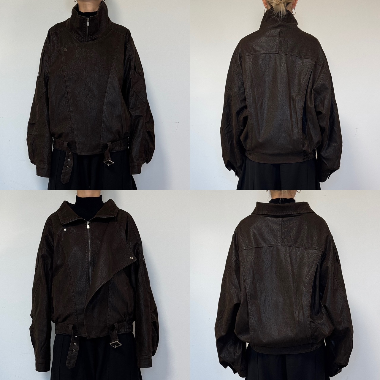 Brushed faded eco leather JK/brown
