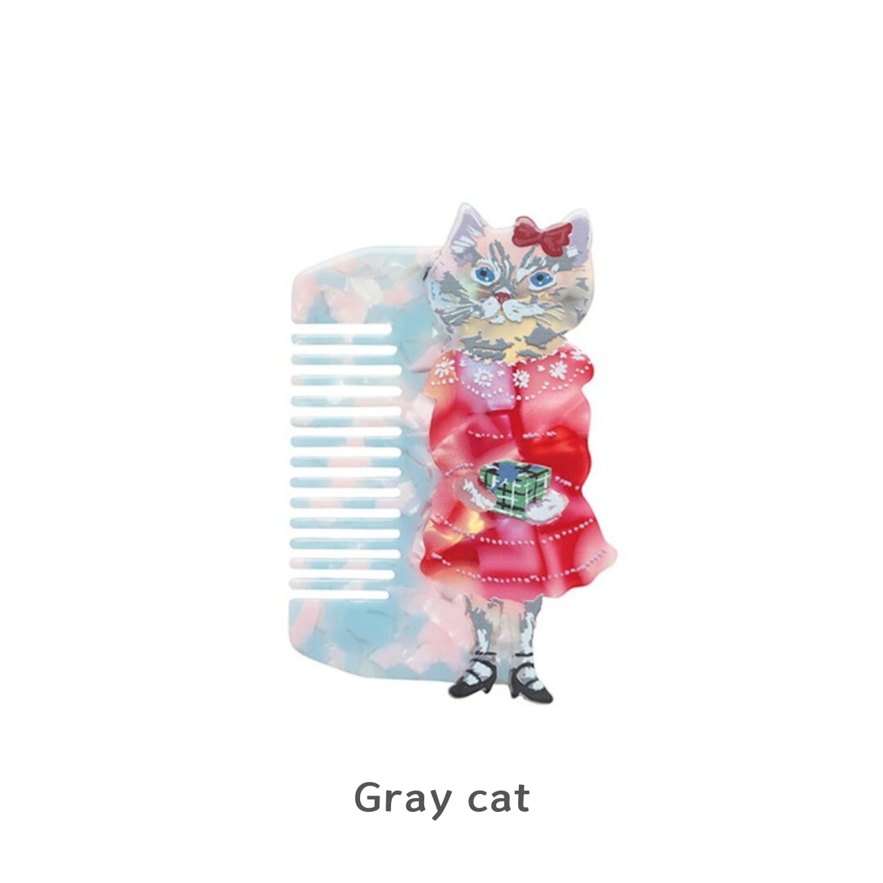 【Nathalie Lete】Cat Comb ダイカットコーム|Maya・Gray cat