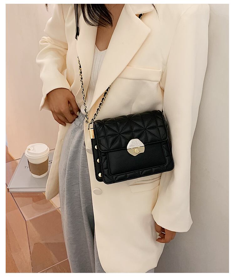 ホワイトバッグレディースバッグ2020新しい潮小さな香りの菱形チェーンショルダーメッセンジャーバッグネット赤ファッション小さな正方形バッグ Tiancai_Wing_Bag7948687