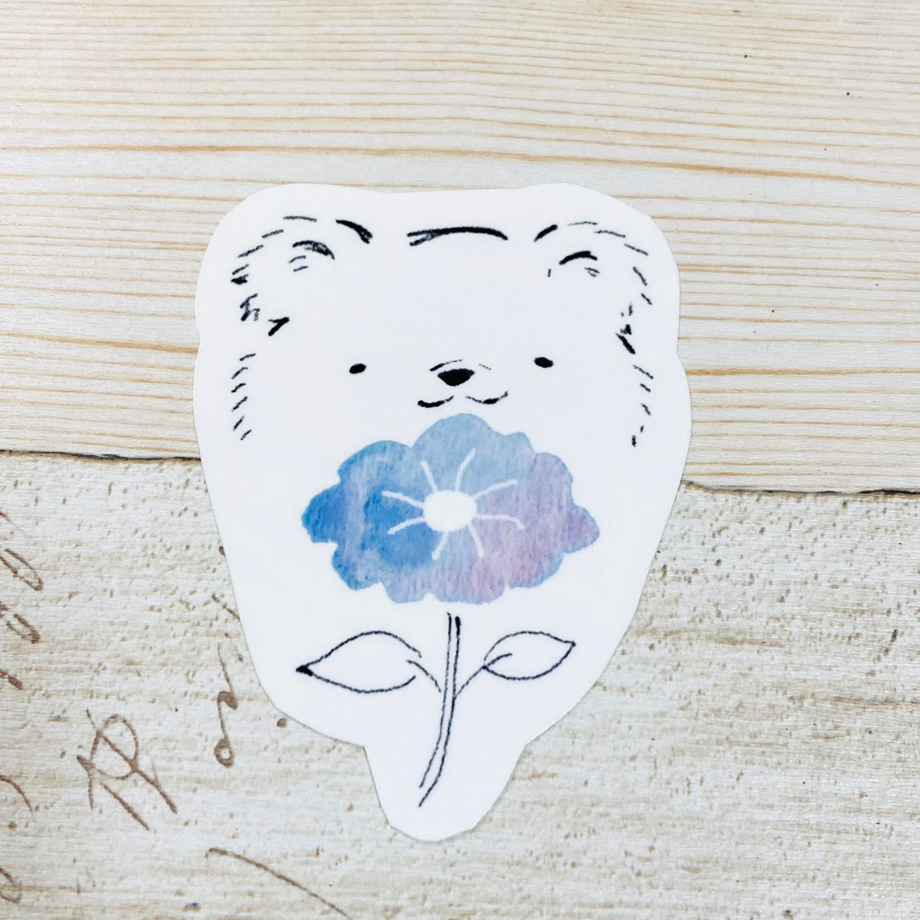 白くまステッカー◎心の花