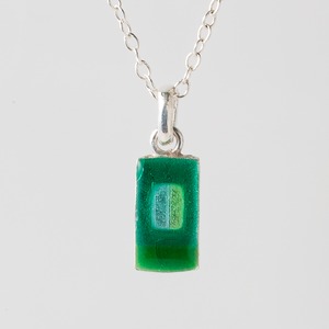 UNIQUE green square - necklace -