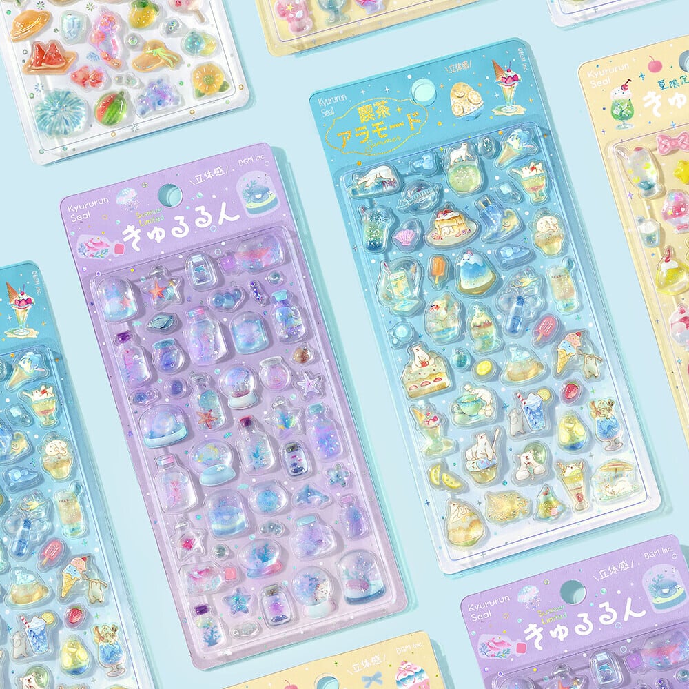 2.5ー2026 夏限定 きゅるるんシール 全4種類セット | Hamukko club