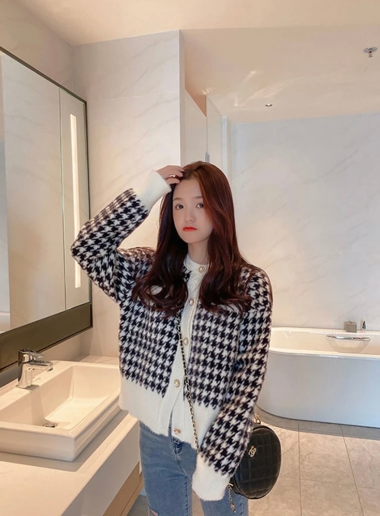 Needles 千鳥ニットカーディガン 千鳥格子ニットカーディガン |mila schon|CORONET（コロネット