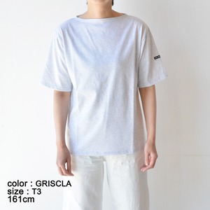 セントジェームス SAINT JAMES 薄手無地シャツ半袖(PIRIAC)GRISCLAIR