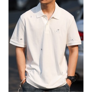 カジュアル刺繍半袖ポロシャツ 260022