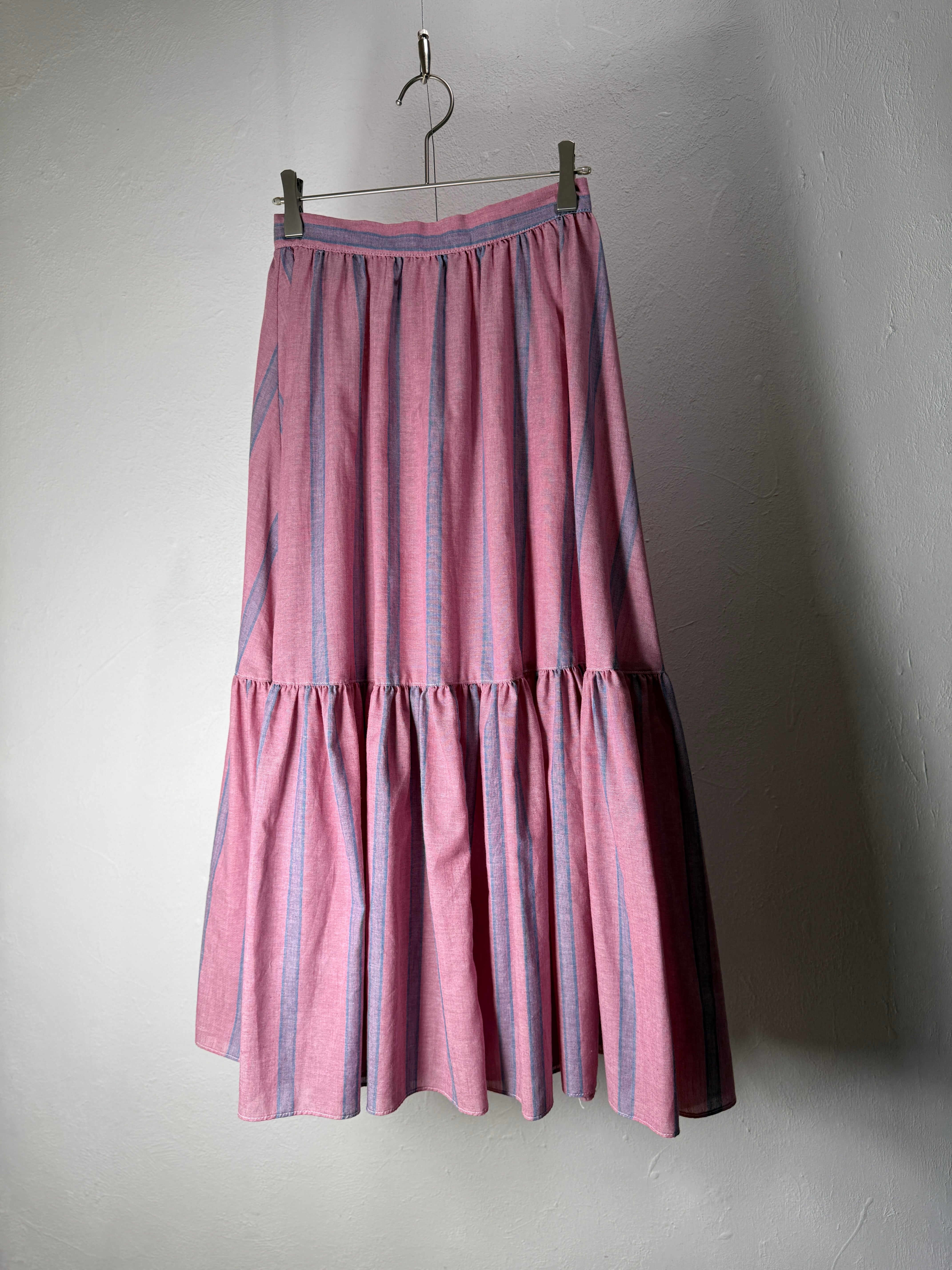 USA made Tiered Stripe Skirt