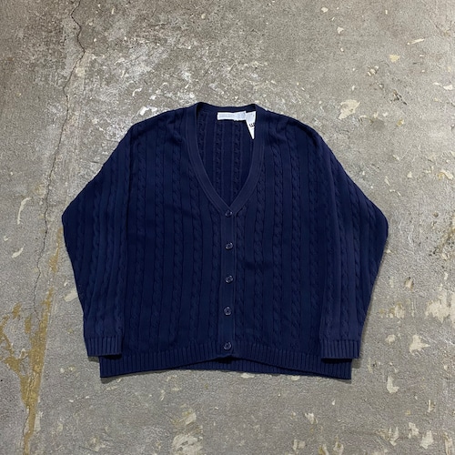 90s LANDS'END cable knit cardigan【仙台店】