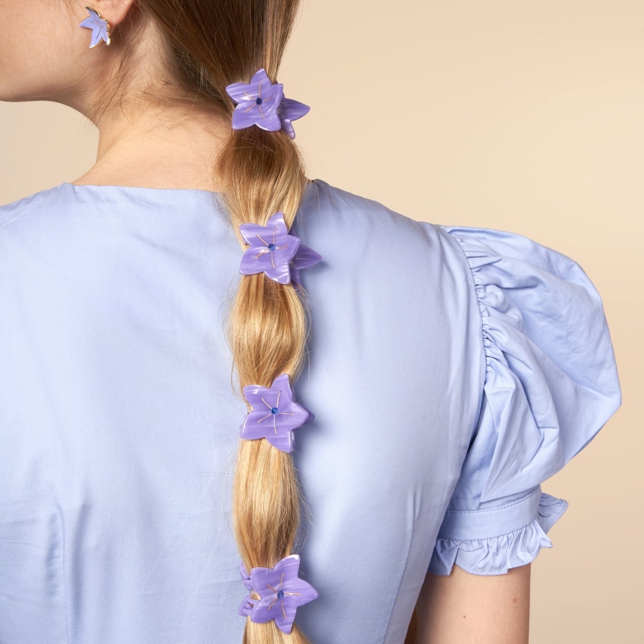 «即納» Coucou Suzette Lavender Bellflower Mini Hair Claw ククシュゼット ヘアアクセサリー